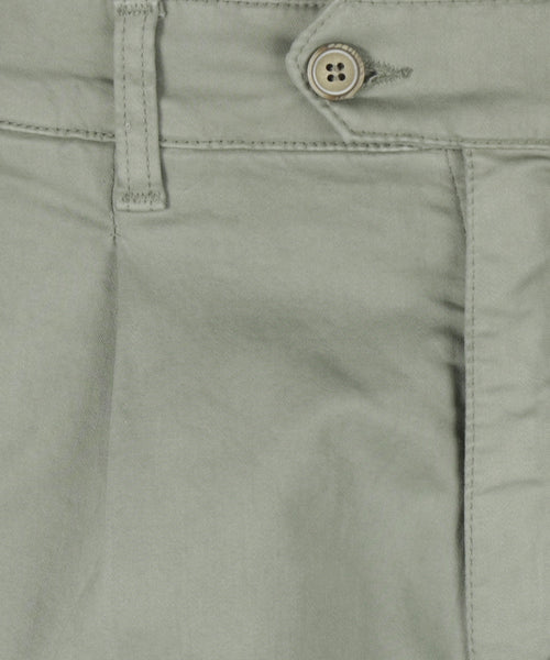 Pantalon Boston Bandplooi en Omslag | Groen