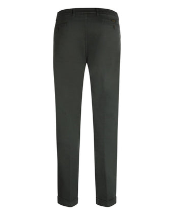 Pantalon Boston Bandplooi en Omslag | Groen