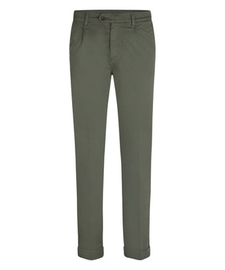 Pantalon Boston Bandplooi en Omslag | Groen Pantalon Boston Bandplooi en Omslag | Groen