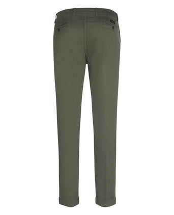 Pantalon Boston Bandplooi en Omslag | Groen