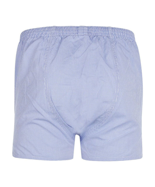 Boxershort katoen | Licht Blauw Ruit Micro