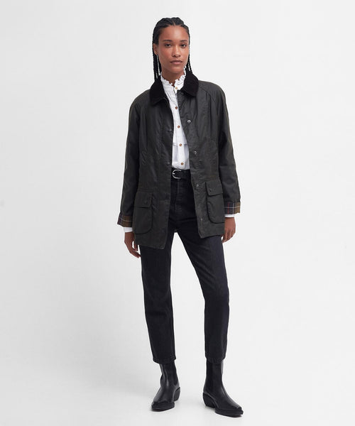 Barbour Classic Beadnell Wax Jacket Dames | Olive