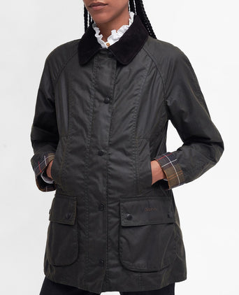 Barbour Classic Beadnell Wax Jacket Dames | Olive