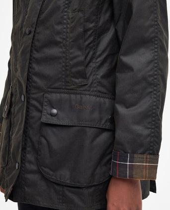 Barbour Classic Beadnell Wax Jacket Dames | Olive
