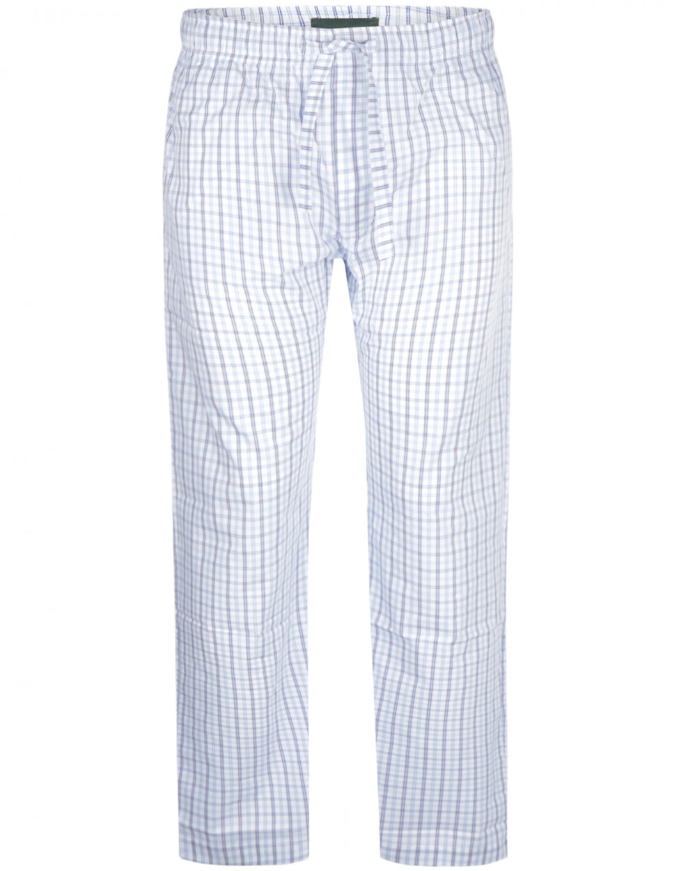 Pyjamabroek voor heren, met gulp, lange geruite slaapbroek van katoen en linnen, ademend, vrijetijdsbroek, loungebroek, pyjamabroek, loungewear, blauw 2, S Pyjamabroek voor heren, met gulp, lange geruite slaapbroek van katoen en linnen, ademend, vrijetijdsbroek, loungebroek, pyjamabroek, loungewear, blauw 2, S
