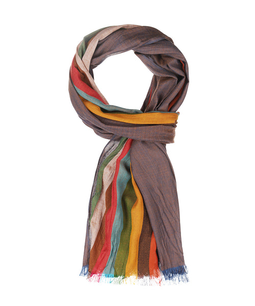 Streep Sjaal | Bruin