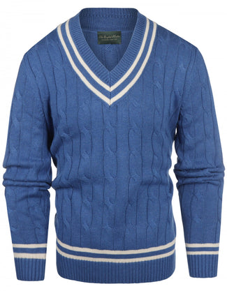 Cricket Pullover v-hals | Blauw Cricket Pullover v-hals | Blauw