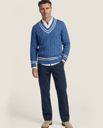 Cricket Pullover v-hals | Blauw