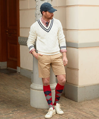 Cricket Pullover v-hals | Wit Cricket Pullover v-hals | Wit