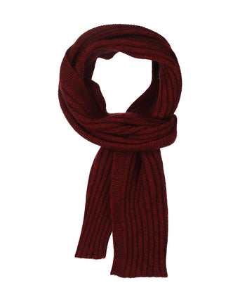 Rib Sjaal merinowol mix 165X16 | Rood