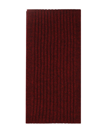 Rib Sjaal merinowol mix 165X16 | Rood
