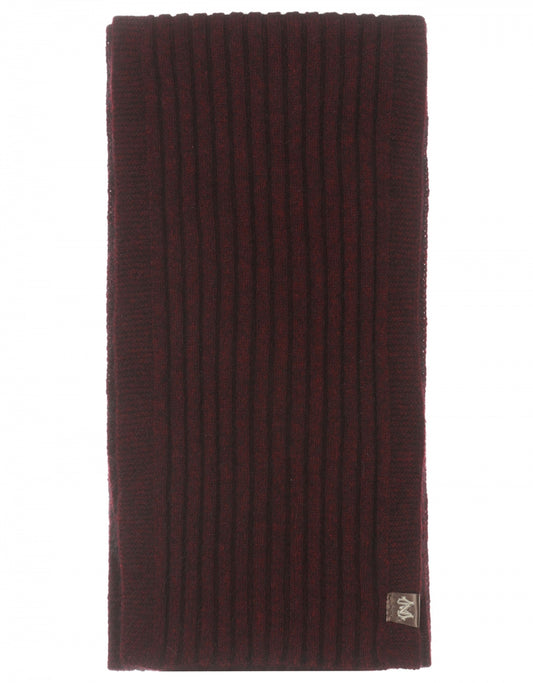 Rib Scarf 165X16 | Donkerrood
