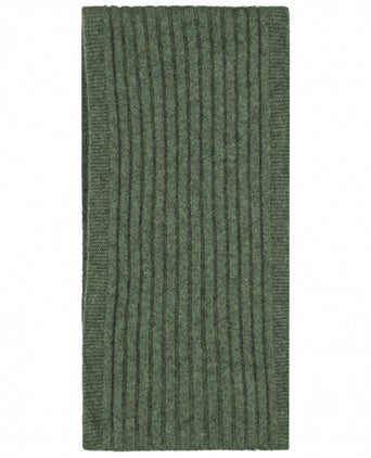 Rib Sjaal merinowol mix 165X16 | Groen