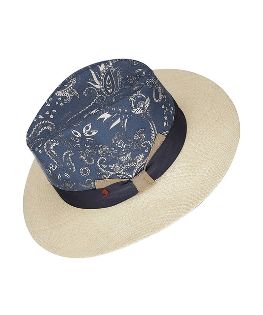 Panama Indiana | Blauw Paisley