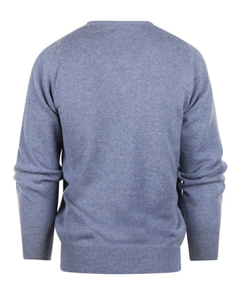 Pullover v-hals lamswol *Sale* | Blue Lovat