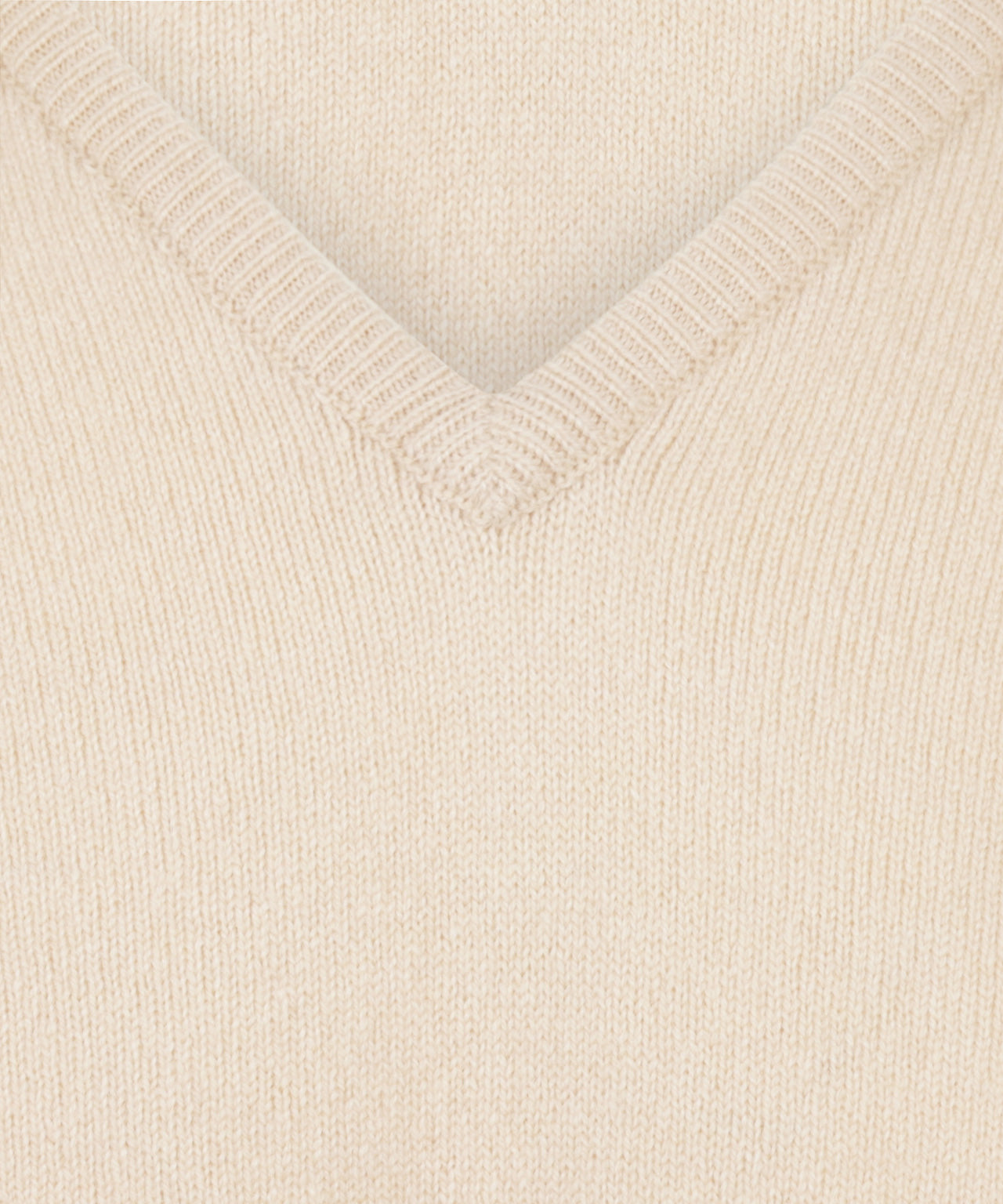 Pullover v-neck lambswool *Sale* | Beige