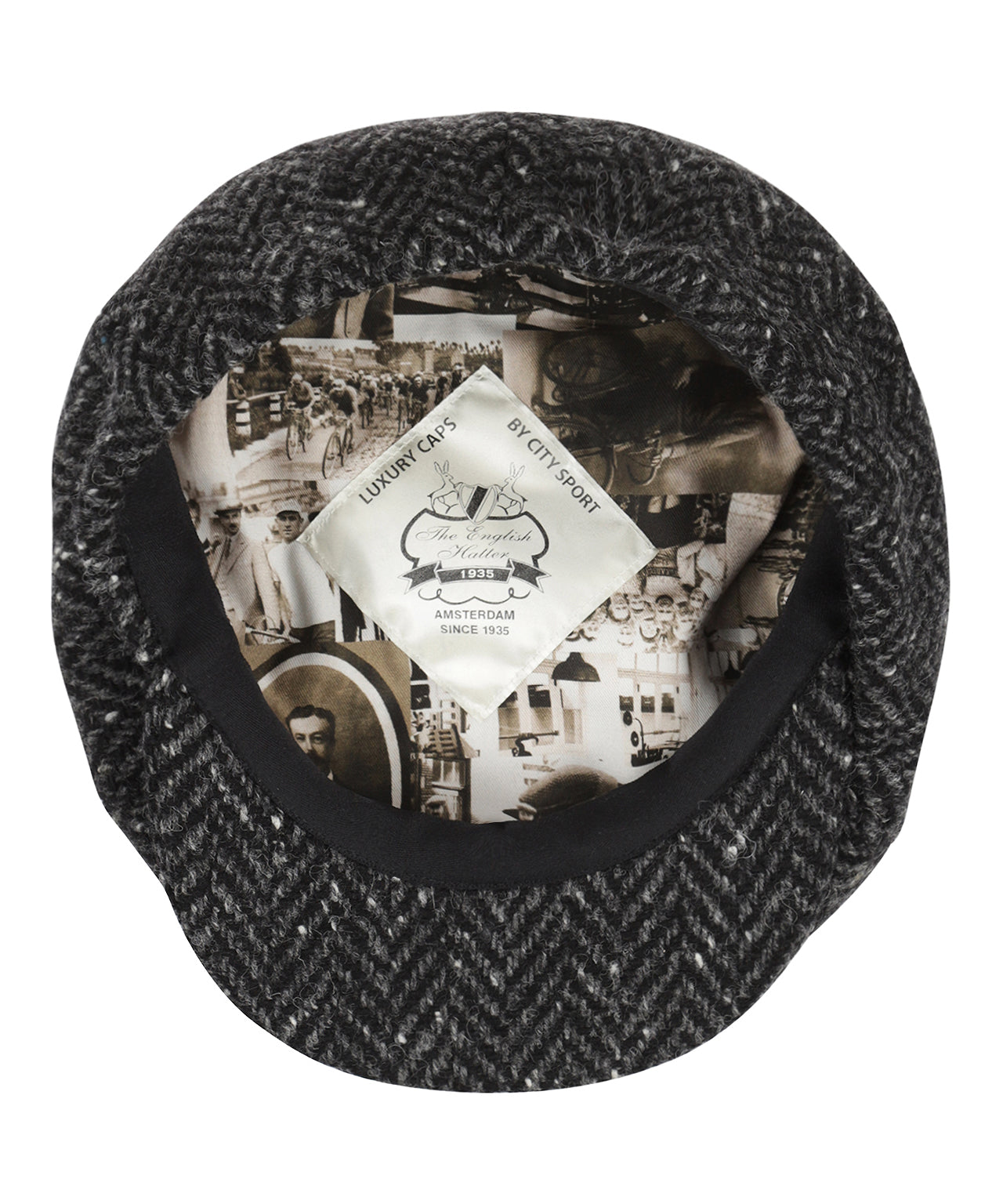 Ballon Tweed Cap | Zwart Tweed