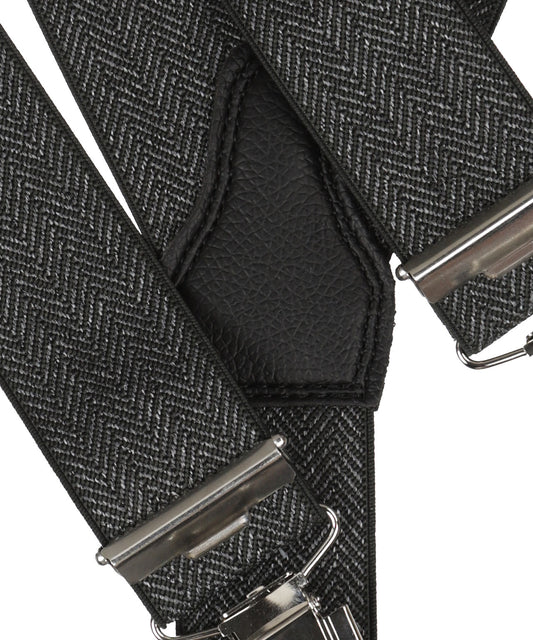 Bretels Clips Design | Grijs Herringbone