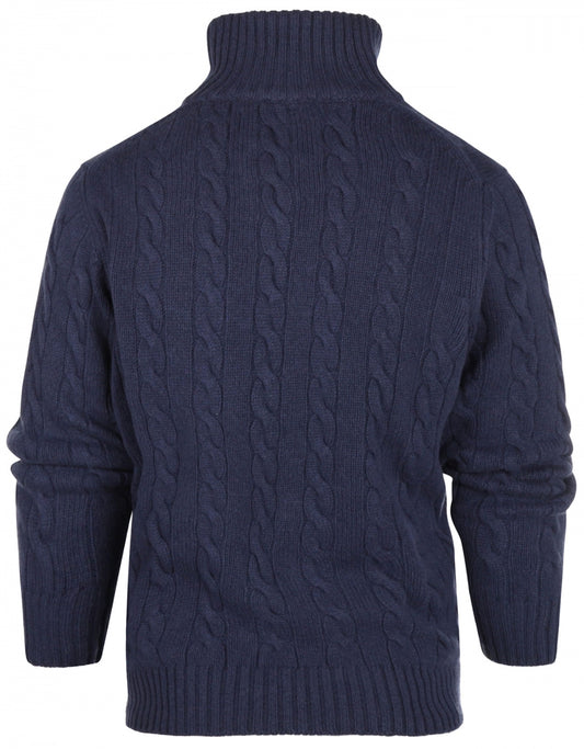 Polo Cashmere/Merino | Denim Blue