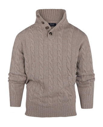 Pullover polo cashmere merino wol | Bruin