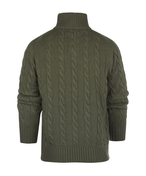 Pullover polo cashmere merino wol | Groen