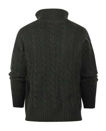 Pullover polo cashmere merino wol | Groen