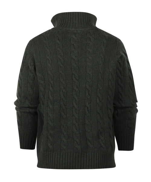 Pullover polo cashmere merino wol | Groen