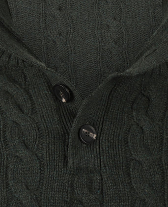 Pullover polo cashmere merino wol | Groen