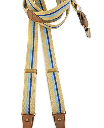 Strik/bretel combi met clips en patten | Bruin