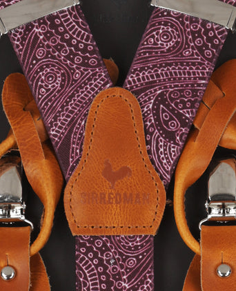 Strik/bretel combi met clips en patten | Rood