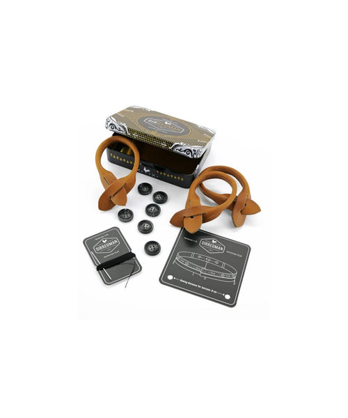 Luxe leren bretels met clips en patten | Wit