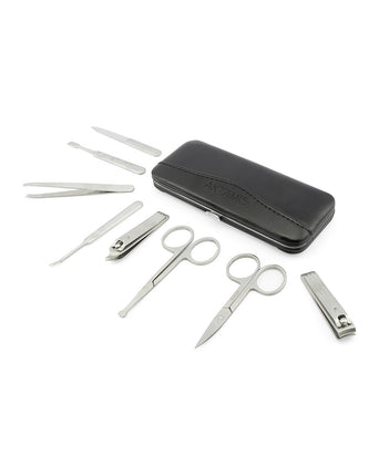 Manicureset in etui | Zwart