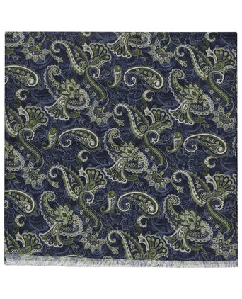 Dunne wollen sjaal | Blauw