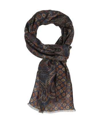 Dunne wollen sjaal | Blauw