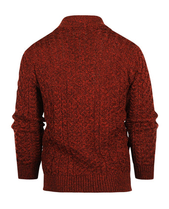 Knoop Kabelvest uit Ierland | Bordeaux Rood