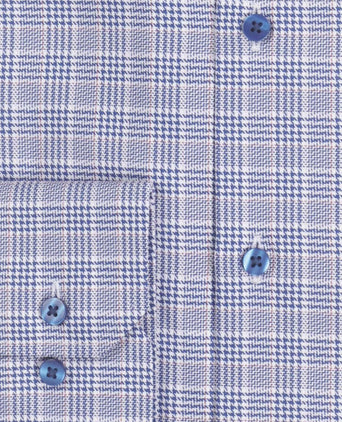 Overhemd geruit button down | Blauw