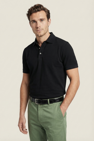 Polo piqué korte mouw | Zwart Polo piqué korte mouw | Zwart