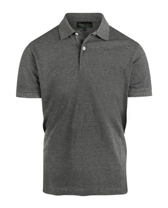 Polo piqué korte mouw | Antraciet Grijs