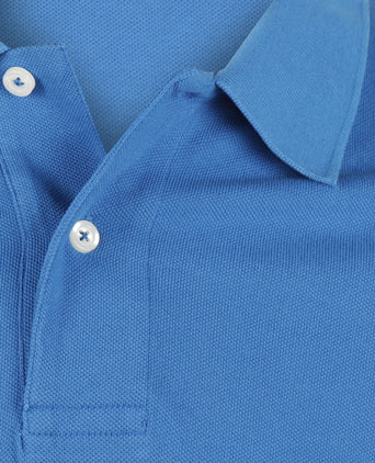 Polo piqué korte mouw | Blauw