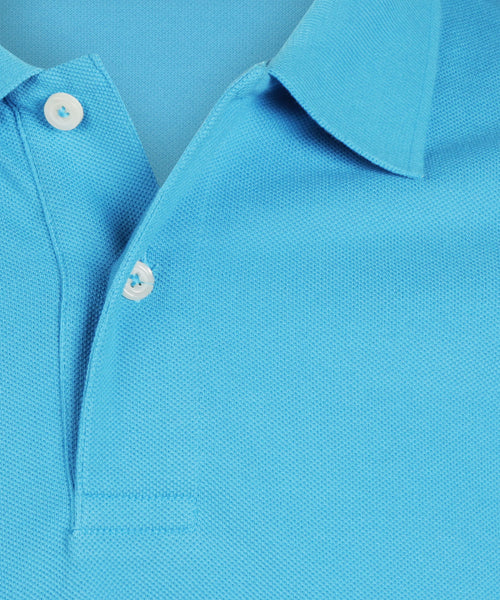 Polo piqué korte mouw | Blauw