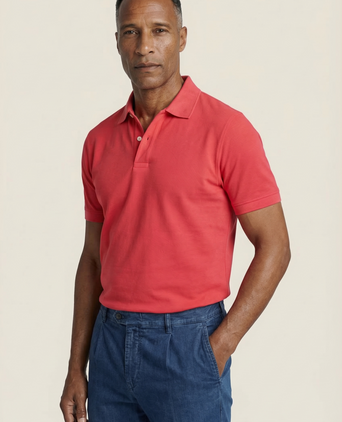 Polo piqué korte mouw | Rood