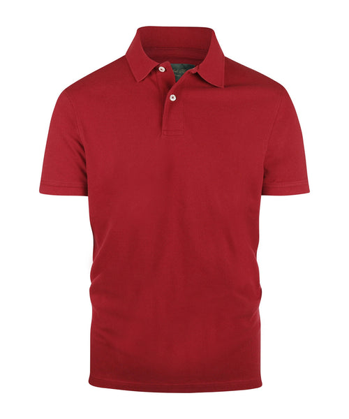 Polo piqué korte mouw | Bordeaux Rood