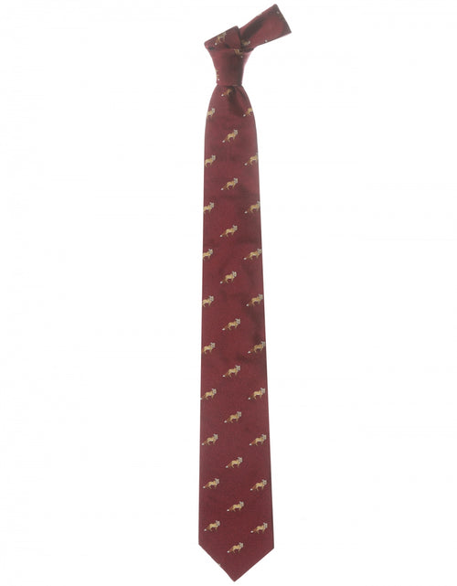 Geweven Zijden stropdas | Rood