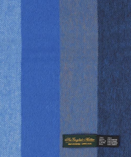 Sjaal Wol en Cashmere 30X190 | Blauw