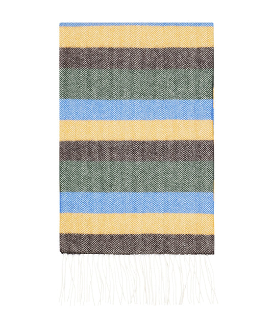 Sjaal 100% Wol | Groen Geel Blauw