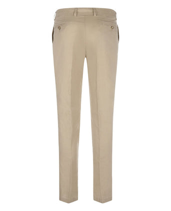 Chino Derby Linnen en Katoen | Bruin