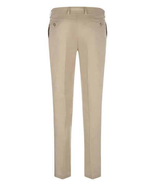 Chino Derby Linnen en Katoen | Bruin