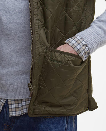Barbour Polarquilt Zip-in Liner Bodywarmer | Olive