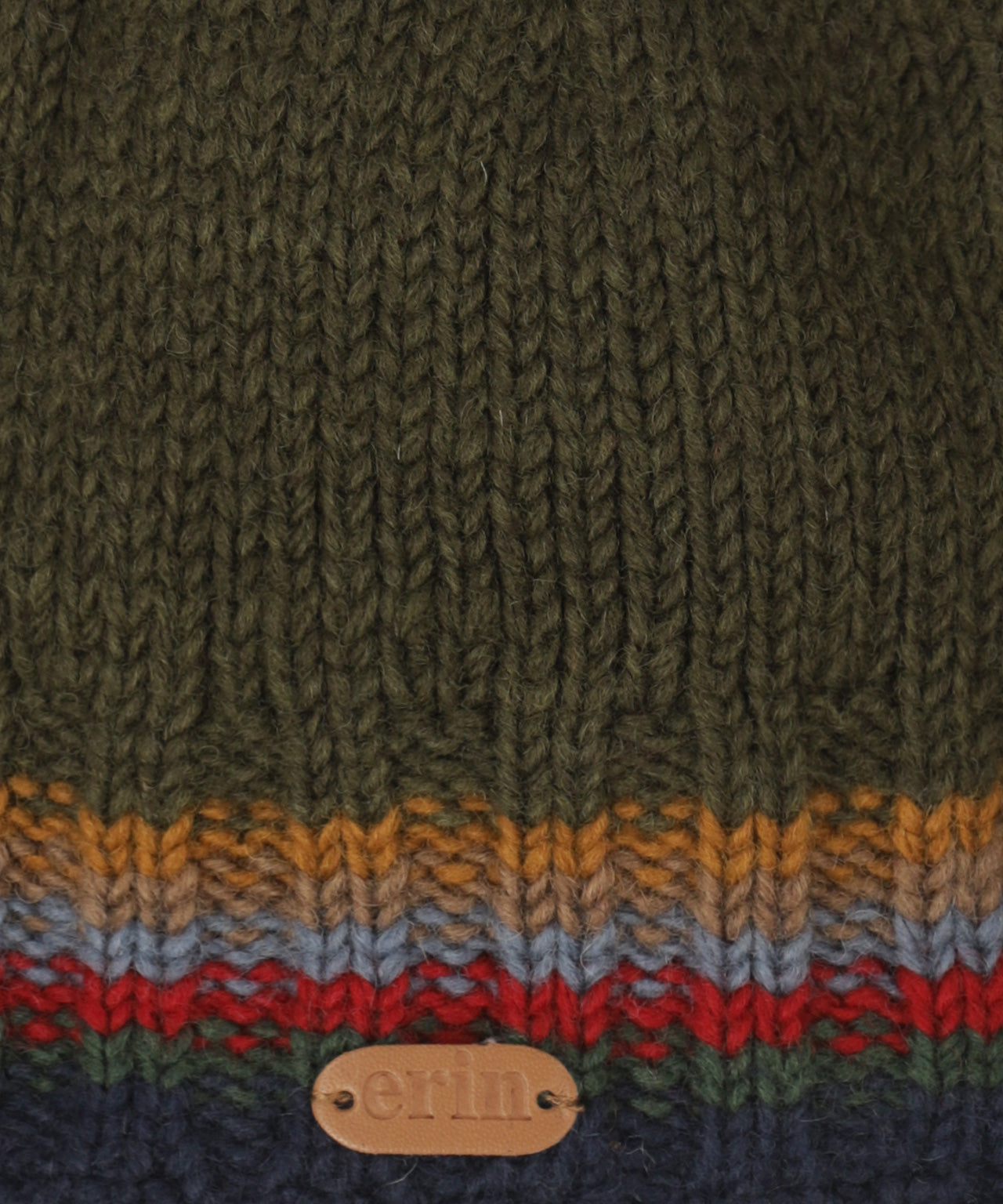 Muts Wol Fleece Lining | Donker Groen Multi