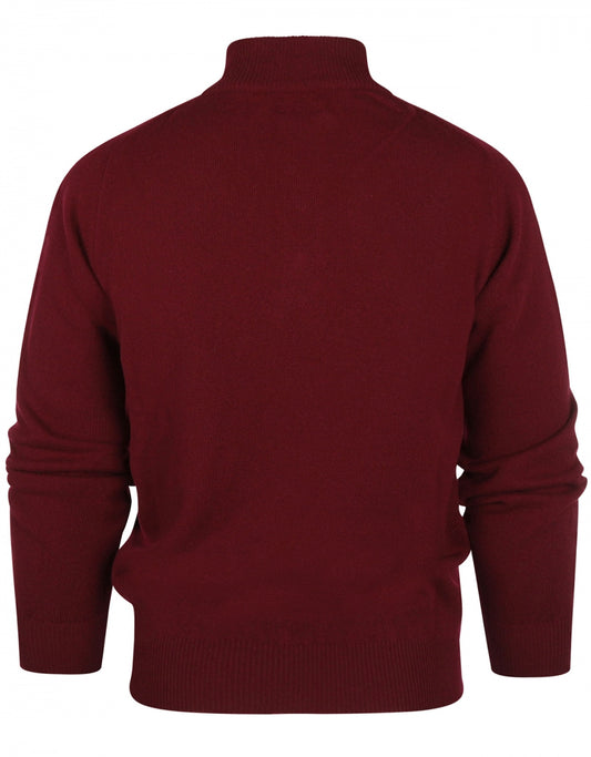 Pullover Rits | Bordeaux/Driftwood